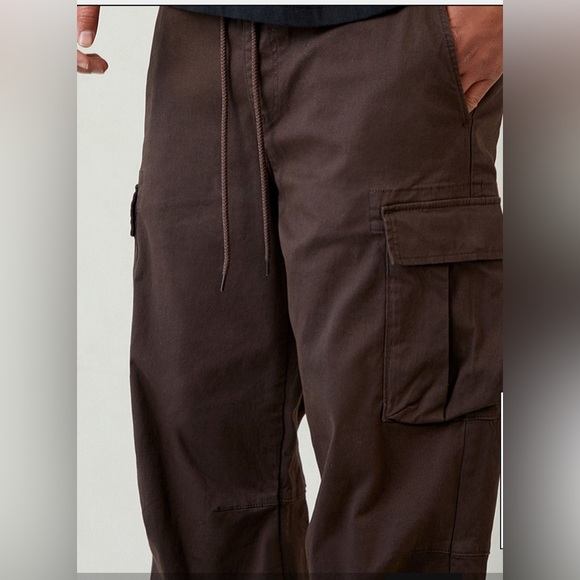 PacSun Stretch Brody Cargo Pants Brown Baggy Fit Size Small - Picture 4 of 12
